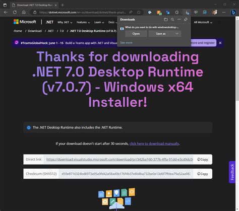 install.net desktop runtime|Installer .NET sur Windows .